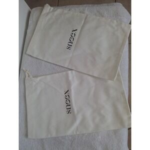 Sneex Shoe Dust Bags Set of 2 Off White Drawstring Storage Travel Bags Logo